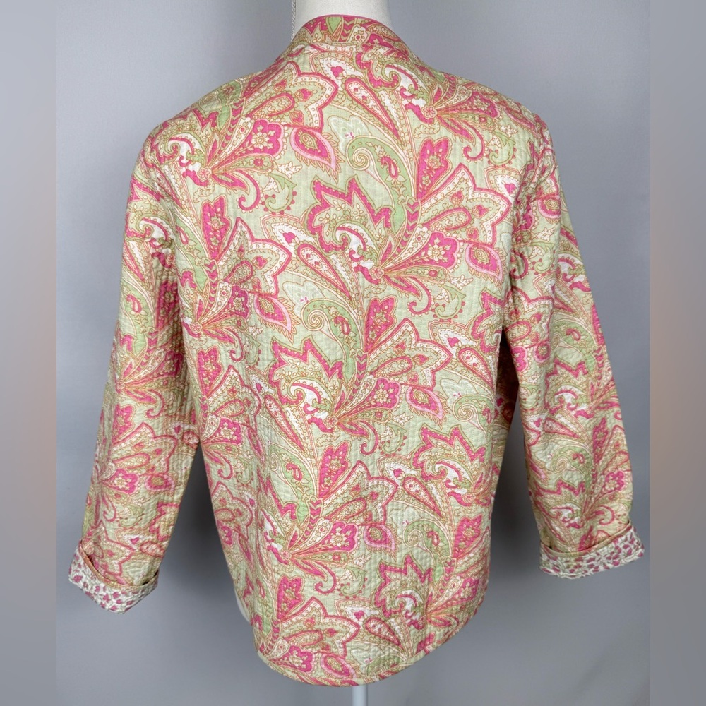 Nomadic Traders Quilted Jacket Reversible Pink Gr… - image 7